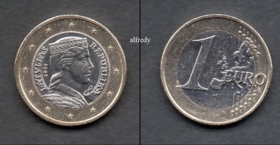 LETONIA 2014 1 euro foto