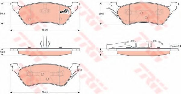 Set placute frana,frana disc JEEP CHEROKEE (KJ) (2001 - 2008) TRW GDB4130