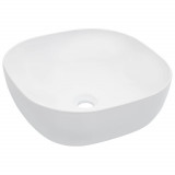 Chiuveta de baie, alb, 42,5x42,5x14,5 cm, ceramica GartenMobel Dekor, vidaXL