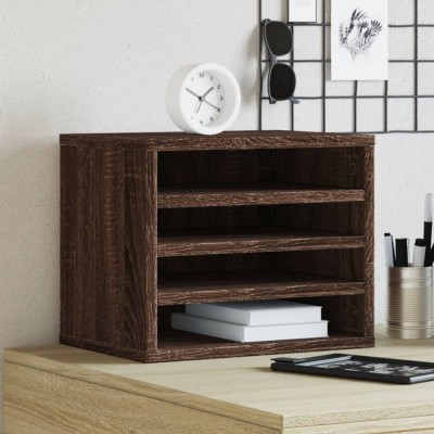 vidaXL Organizator birou, stejar maro, 36x26x29,5 cm lemn prelucrat 848051 foto