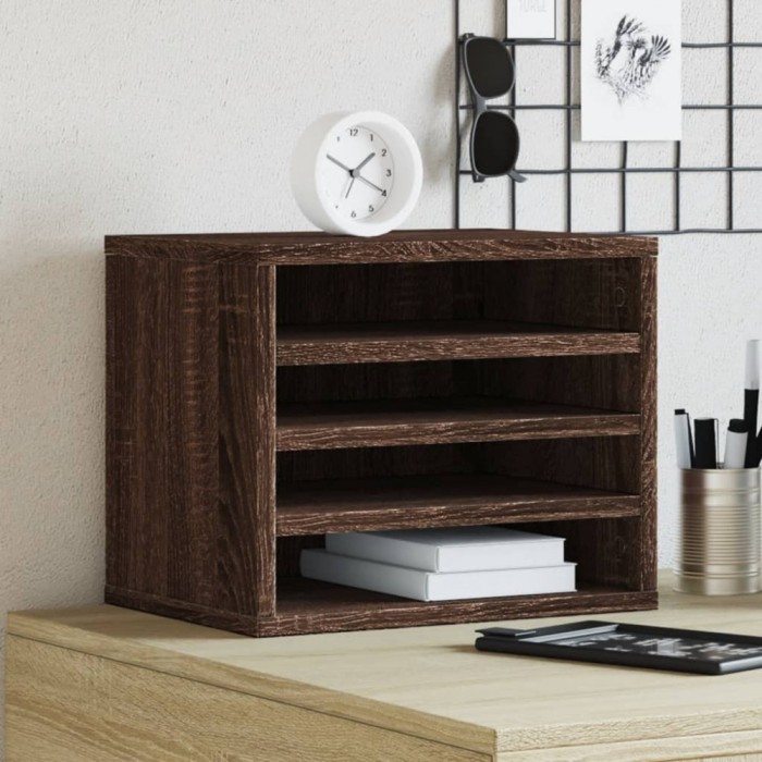 vidaXL Organizator birou, stejar maro, 36x26x29,5 cm lemn prelucrat 848051