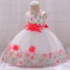 Rochita ocazie cu broderie corai (Marime Disponibila: 3-6 luni (Marimea 18
