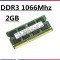 Memorie laptop 2GB DDR3 Sodimm 1066 Mhz PC3 8500