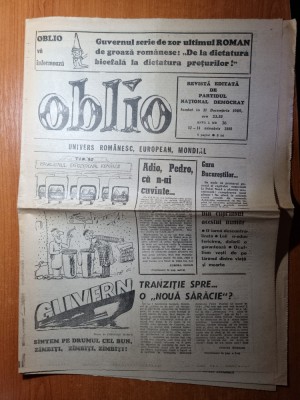 ziarul oblio 12-18 noiembrie 1990 foto