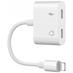 Adaptor Telefon Co2, Cablu Conector 2X Pentru Iphone, Căști + &Icirc;ncărcare, Alb