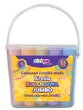 Creta colorata in galetusa pentru asflat si tabla, 15 bucati set, 5 culori, Strigo