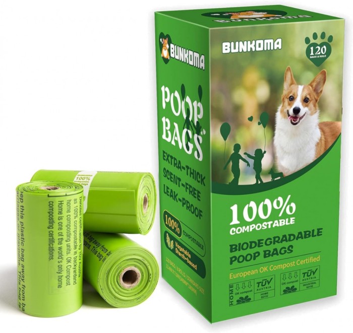 Pungi igienice biodegradabile pentru caini, pisici - Poop Bags 120 buc