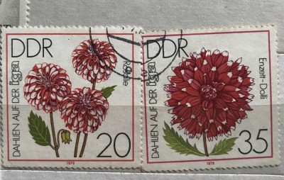 (B ) Timbre serii Straine Flora Flori DDR foto