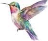 Sticker decorativ, Pasarea Colibri, Multicolor, 70 cm, 1271STK-1