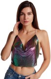 Top metalic Albastru Violet Verde Gradient Color, S-L
