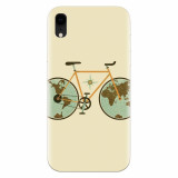 Husa silicon pentru Apple Iphone XR, Retro Bicycle Illustration