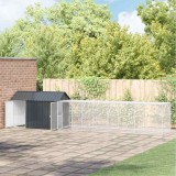 vidaXL Cușcă pentru păsări Antracit 619 x 111 x 142 cm Oțel Galvanizat 3325149