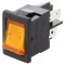 Comutator Basculant ON-OFF 10A/250VAC cu Lumină Neon Galbenă