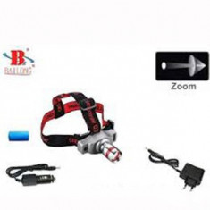 Lanterna frontala cu zoom CREE si acumulator 3 faze iluminare Bailong BL6639 foto