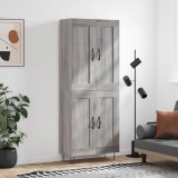 Cumpara ieftin Dulap &icirc;nalt, gri sonoma, 69,5x34x180 cm, lemn compozit