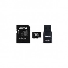 Card de memorie Hama microSDHC 16GB 22 Mbs Clasa 10 cu adaptor SD si card reader USB foto