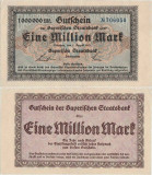 1923 (1 VIII), 1.000.000 mark (Grabowski 10BAY.218a) - Germania - stare XF+/aUNC