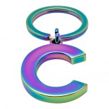 Cumpara ieftin Breloc - Lund Luxe Letter C &ndash; Oil Slick | Lund London