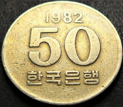 Moneda 50 WON - COREEA DE SUD, anul 1982 * cod 2397 foto