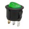 Interupator basculant 1 circuit 3 pini 6A 250V ON-OFF verde cu retinere