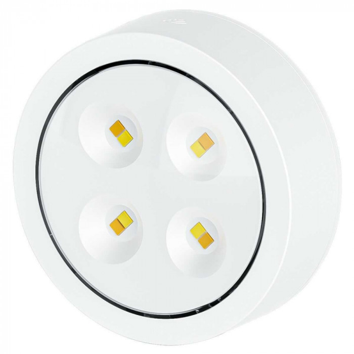 Lampa Led Fara Fir, cu Baterii, 3 Culori de Lumina, cu Telecomanda, din Plastic, Alb