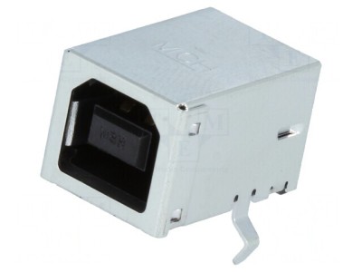 Soclu USB B PCB THT 90&amp;deg; Ecranat foto
