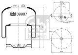 FEBI BILSTEIN 39987 Burduf, suspensie pneumatica