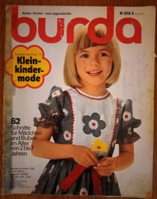 Burda Revista moda vintage cu tipare copii martie 1974 foto