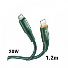 Cablu Type-C la Lightning Mcdodo PD Fast Charge Green, 20W, 1.2m, indicator led