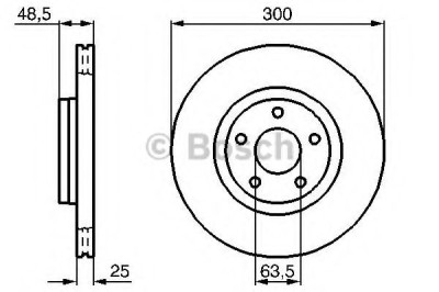 Disc frana VOLVO V50 (MW) (2004 - 2016) BOSCH 0 986 479 171 foto