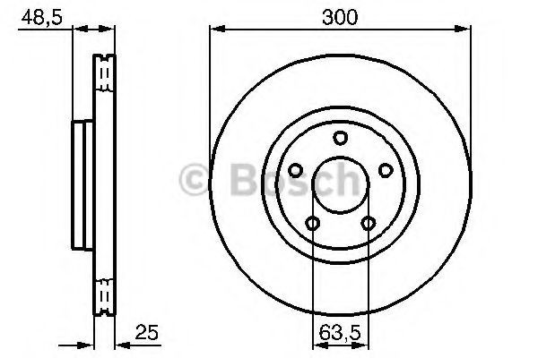 Disc frana FORD FOCUS II Cabriolet (2006 - 2016) BOSCH 0 986 479 C52