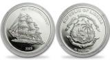 D2 LIBERIA 10 dollars /Sailing Ship The Flying Cloud/Argint .925 , 25 g / 5000 pcs /PROOF