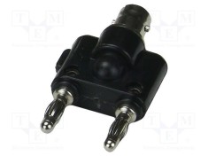 Adaptor CAL TEST 3A 51,2mm banană 4mm mufă x2 BNC soclu 50&Omega;