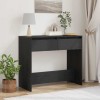 Gossi consola stejar negru 89x41x76,5 cm lemn prelucrat