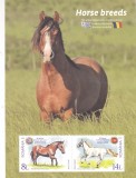 ROMANIA 2025 Emisiune comună Rom&acirc;nia &ndash; Uruguay RASE DE CAI,Bloc de 2 timbre LP.2545b, MNH**