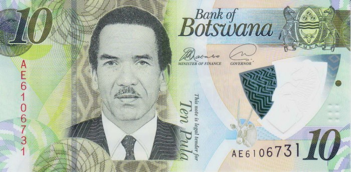Bancnota Botswana 10 Pula 2018 - P35 UNC ( polimer - vezi descriere )