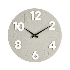 Ceas perete mdf alb bej Timing 40x4.5 cm