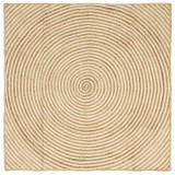 VidaXL Covor Natural și Alb 160 x 160 cm Iută 42010723