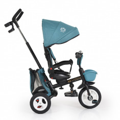 Tricicleta pliabila cu maner parental si sezut reversibil Byox Flexy Lux Turquoise