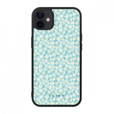 Husa iPhone 12 - Skino Floral Blue, flori albastru foto