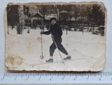 Fotografie elev Colegiul Militar &bdquo;N. Filipescu&rdquo; &ndash; schi &ndash; 17 ianuarie 1944