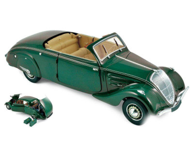 Macheta auto PEUGEOT 402 Eclipse (1937) 1:18 verde Norev foto