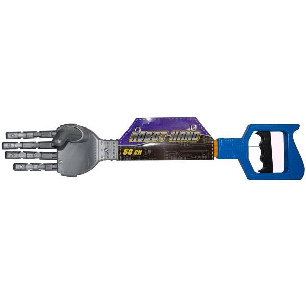 Jucarie mana robotizata din plastic cu maner albastru, 50 cm