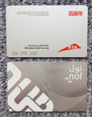 Pentru colectionari, card plastic transport public Dubai foto