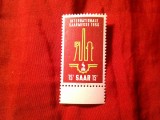 Serie 1 valoare SAAR 1956 - Targul Saar - Emblema