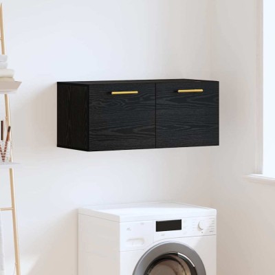 vidaXL Dulap de perete Stejar negru 80 x 36.5 x 35 cm Lemn compozit 879557 foto