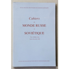 CAHIERS DU MONDE RUSSE ET SOVIETIQUE , VOL. XXX - 3 - 4 , JUILLET - DECEMBRE 1989