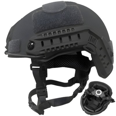 Cască tactică balistică NIJ IIIA Linovit&amp;reg;, Șină FAST, Bureți confort dubli, Sistem reglaj 360&amp;deg;, Material PE ultra-rezistent, Decupaj &amp;icirc;nalt pentru acce foto