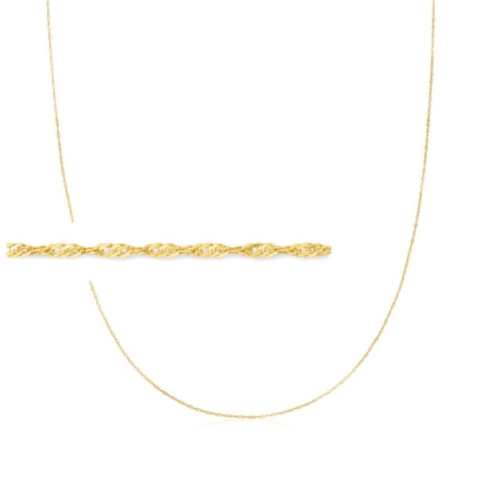 Lant din Aur 14K model Singapore &ndash; 45 cm