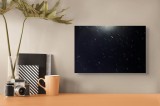 Tablou Canvas, "Stele dans&acirc;nd pe cerul nopții", Stele, Noapte, Mișcare, Cer, Spațiu, Lumină, Mister, Eternitate, Univers, &Icirc;ntuneric, 39 x 26 cm, CMCLA